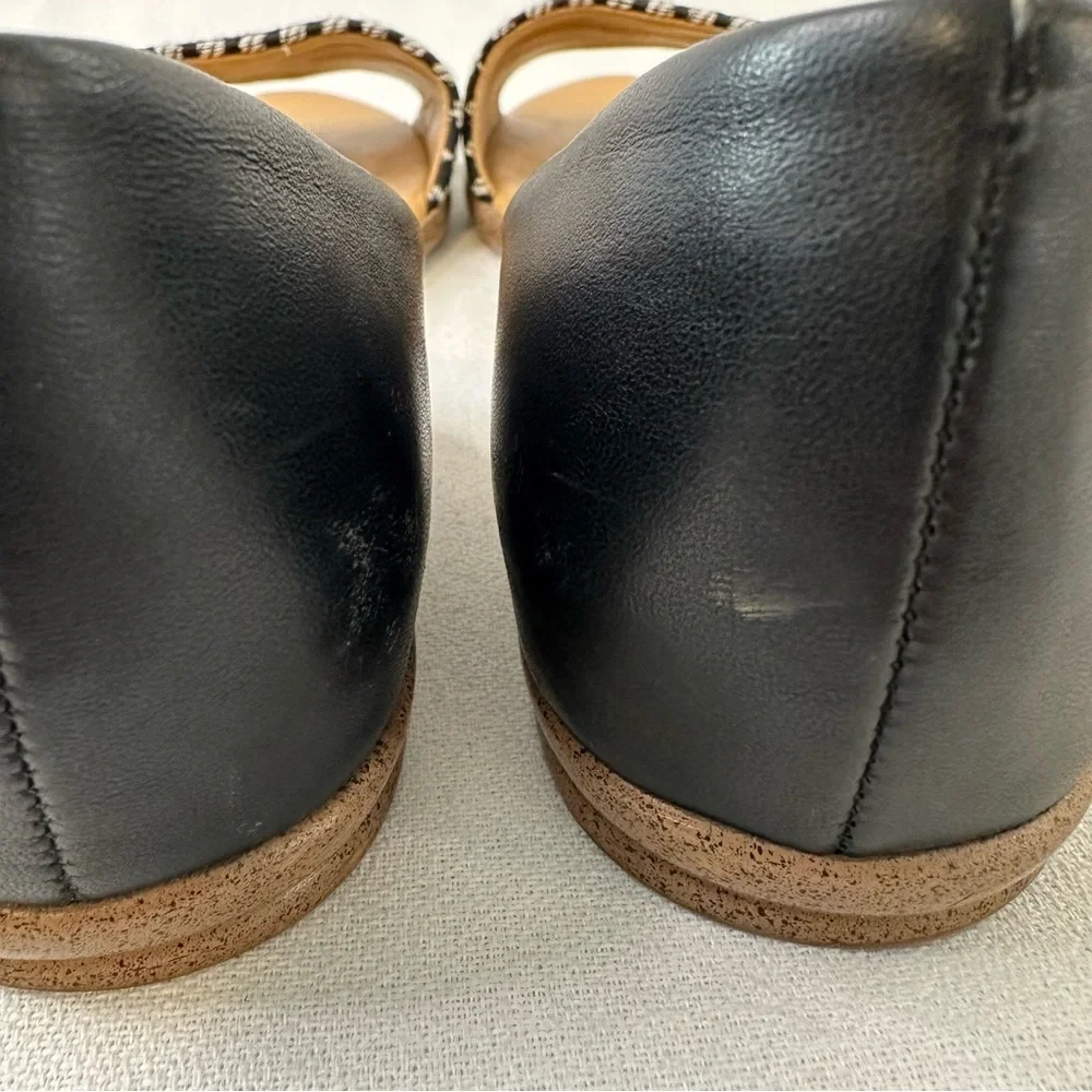 J. Crew Factory Morgan Woven D’Orsay Flats Black 6.5